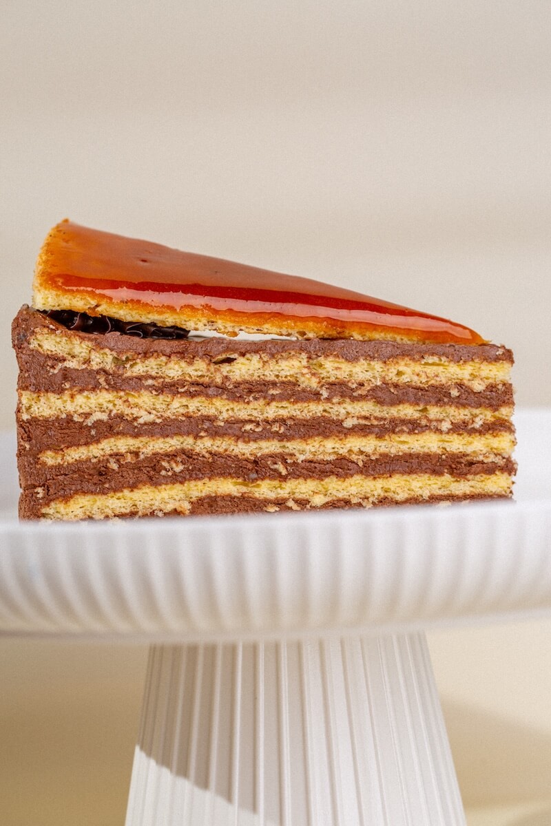 Pataki Cukrászda Érd dobos torta szelet