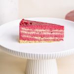 Pataki Cukrászda Érd Málna delight torta szelet