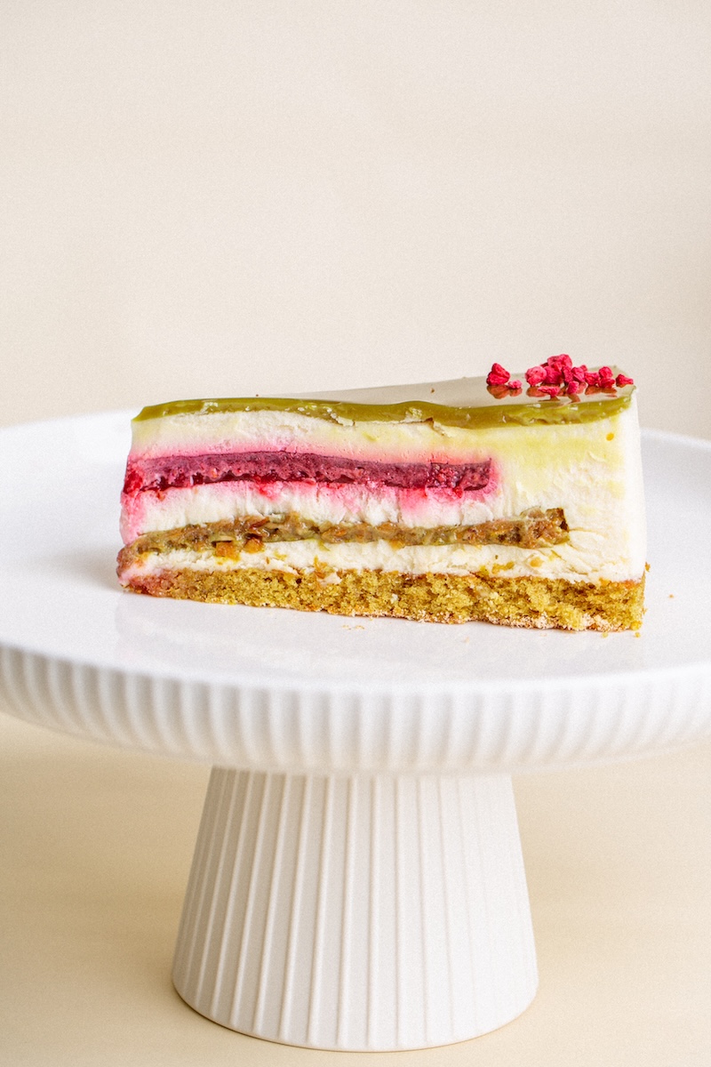 Pataki Cukrászda Érd Őrség zöld aranya tortaszelet